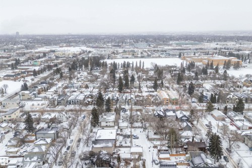 View of snowy aerial view - 10623 75 Avenue, Edmonton, AB - Outdoor With View