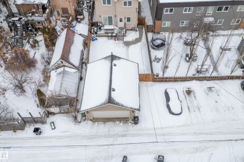 View of snowy aerial view - 10623 75 Avenue, Edmonton, AB - Outdoor