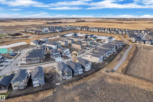 Aerial view of property's location featuring nearby suburban area - 108 Eldridge Point(E), St. Albert, AB - Outdoor With View