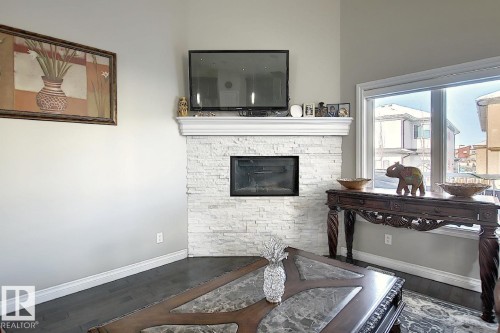 13020 164 Avenue, Edmonton, AB - Indoor Photo Showing Living Room With Fireplace