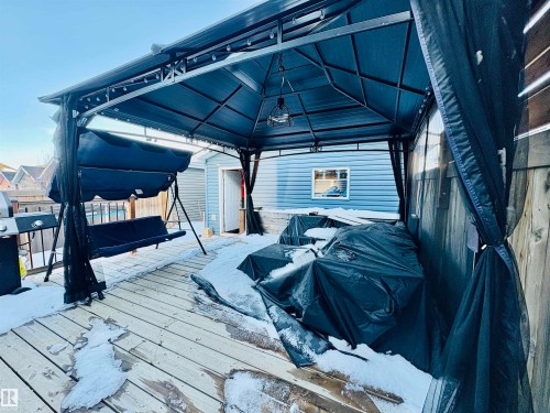 Deck featuring a gazebo and grilling area - 425 Sheppard Boulevard, Leduc, AB - Outdoor