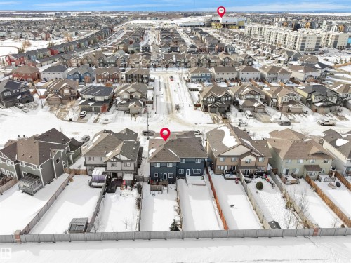 View of snowy aerial view - 8921 217 St Nw, Edmonton, AB - Outdoor With View