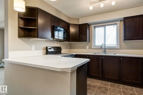204 3715 Whitelaw Lane, Edmonton, AB - Indoor Photo Showing Kitchen With Double Sink