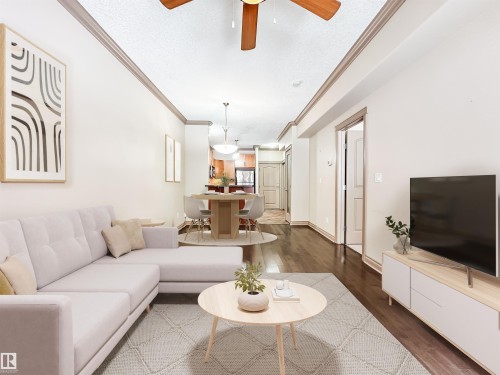 121 10121 80 Avenue, Edmonton, AB - Indoor Photo Showing Living Room