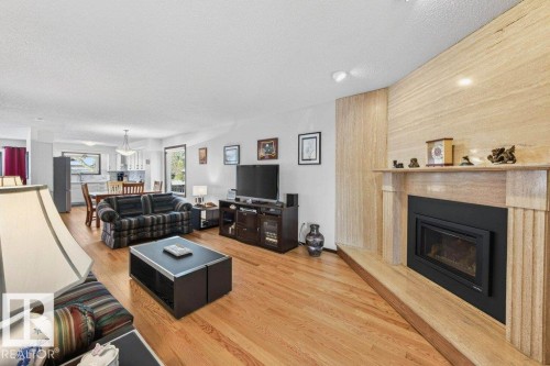 41 Pineridge Crescent, St. Albert, AB - Indoor Photo Showing Living Room With Fireplace