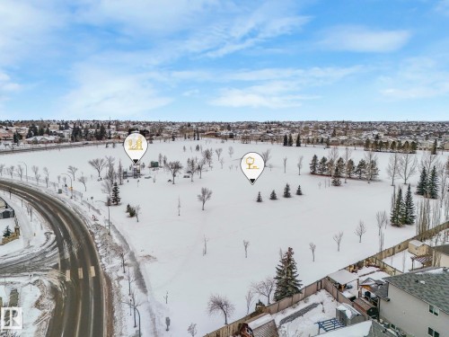 View of snowy aerial view - 4720 150 Avenue, Edmonton, AB - Outdoor With View