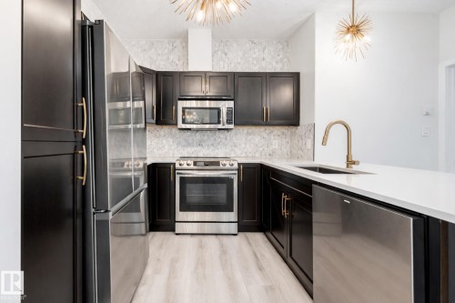 105 304 Ambleside Link Link, Edmonton, AB - Indoor Photo Showing Kitchen With Upgraded Kitchen