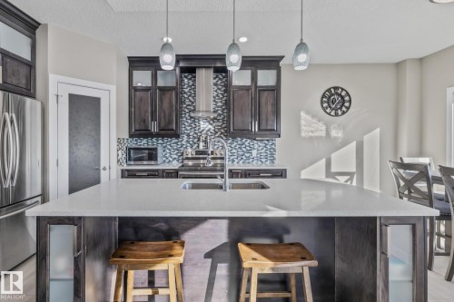 7 Southbridge Drive, Calmar, AB - Indoor Photo Showing Kitchen With Double Sink With Upgraded Kitchen