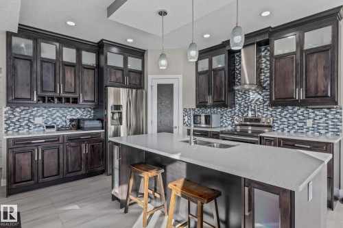 7 Southbridge Drive, Calmar, AB - Indoor Photo Showing Kitchen With Double Sink With Upgraded Kitchen