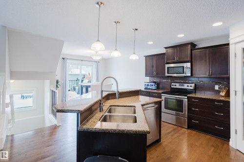 1740 59 Street, Edmonton, AB - Indoor Photo Showing Kitchen With Double Sink With Upgraded Kitchen