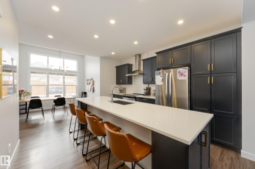 22341 93A Avenue, Edmonton, AB - Indoor Photo Showing Kitchen With Stainless Steel Kitchen With Upgraded Kitchen