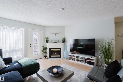 310 8907 106A Avenue, Edmonton, AB - Indoor Photo Showing Living Room With Fireplace