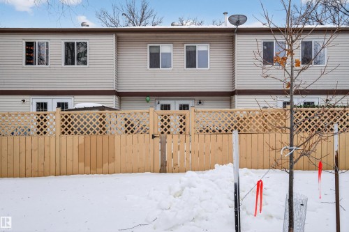 View of snow covered rear of property - 14648 54 Street, Edmonton, AB - Outdoor
