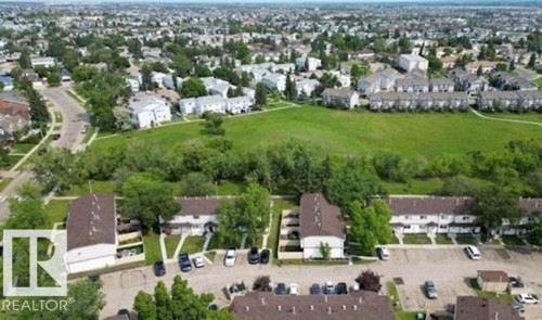 Aerial overview of property's location with nearby suburban area - 14648 54 Street, Edmonton, AB - Outdoor With View