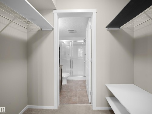 Walk in closet featuring light colored carpet - 422 5816 Mullen Place, Edmonton, AB - Indoor With Storage