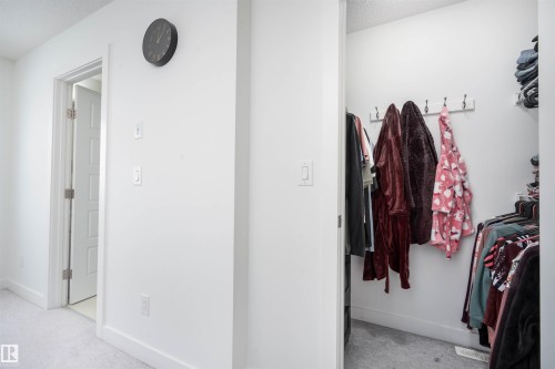 Walk in closet featuring light colored carpet - 24 2072 Wonnacott Way, Edmonton, AB - Indoor