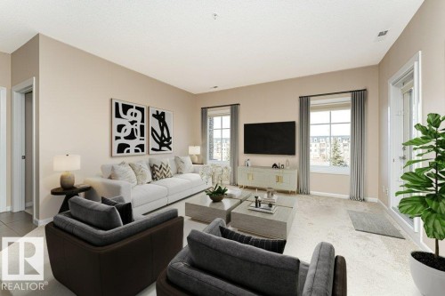 302 160 Magrath Road, Edmonton, AB - Indoor Photo Showing Living Room
