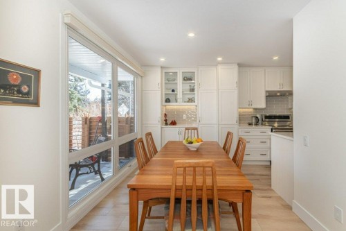 with LED pot lights. - 88 Hearthstone Nw, Edmonton, AB - Indoor Photo Showing Dining Room