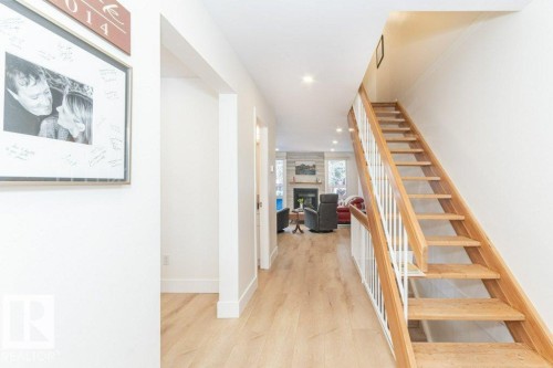 Leading to the second floor - 88 Hearthstone Nw, Edmonton, AB - Indoor Photo Showing Other Room