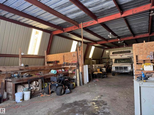 Garage featuring metal wall - 59415A Rg Rd 240, Rural Westlock County, AB - Indoor Photo Showing Garage