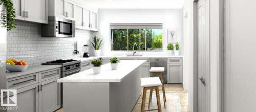 9614 90 Street, Edmonton, AB - Indoor Photo Showing Kitchen With Upgraded Kitchen
