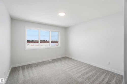 Unfurnished room with baseboards and light colored carpet - 19348 29 Avenue, Edmonton, AB - Indoor Photo Showing Other Room