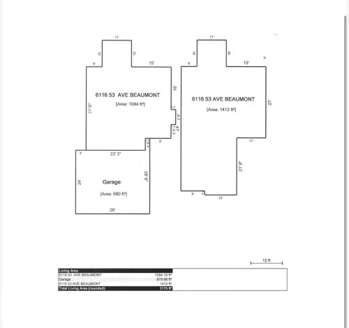 View of home floor plan - 6116 53 Avenue, Beaumont, AB - Other