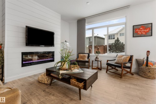 146 Joyal Way, St. Albert, AB - Indoor Photo Showing Living Room With Fireplace