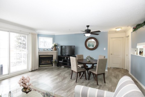 308 17150 94A Avenue, Edmonton, AB - Indoor Photo Showing Other Room With Fireplace