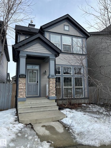 View of front of property with stone siding and a chimney - 3116 Arthurs Crescent, Edmonton, AB - Outdoor