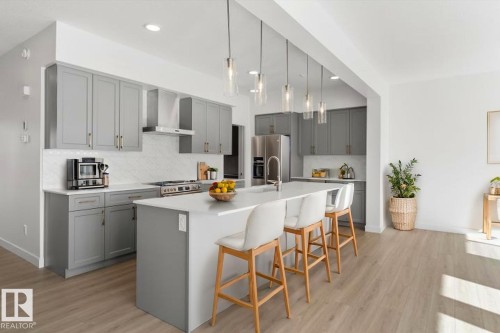 939 18 Avenue, Edmonton, AB - Indoor Photo Showing Kitchen With Upgraded Kitchen