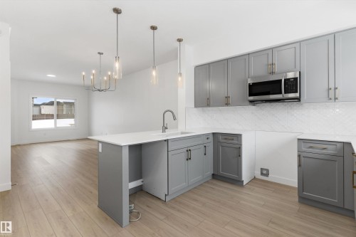 18816 28 Avenue, Edmonton, AB - Indoor Photo Showing Kitchen With Upgraded Kitchen