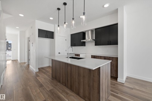 546 176 Avenue, Edmonton, AB - Indoor Photo Showing Kitchen With Double Sink With Upgraded Kitchen