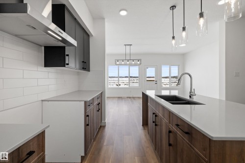 546 176 Avenue, Edmonton, AB - Indoor Photo Showing Kitchen With Double Sink With Upgraded Kitchen