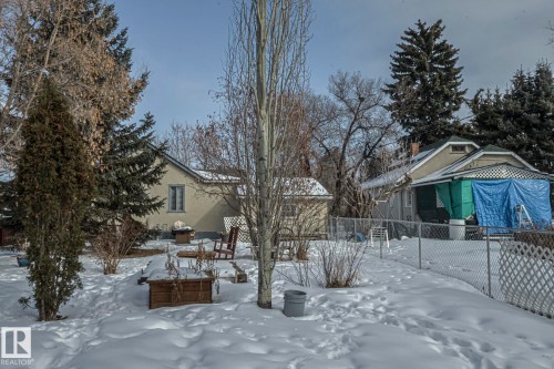 View of snowy yard - 4906 48 Street, Thorsby, AB - Outdoor