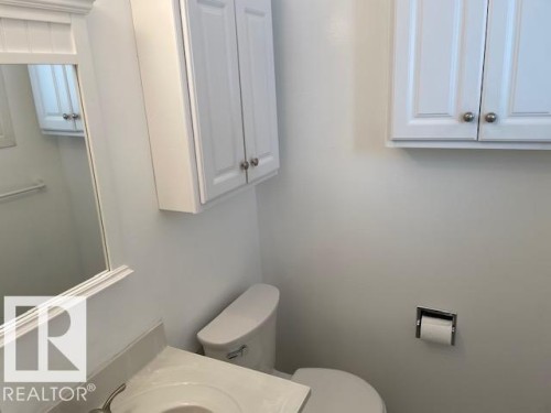 Half bath with vanity and toilet - 11 Campbell, Stony Plain, AB - Indoor Photo Showing Bathroom