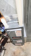 Detailed view of heating unit and concrete floors - 