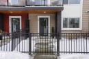 View of snow covered property entrance - 90 1010 Rabbit Hill Road, Edmonton, AB  - Outdoor With Balcony 