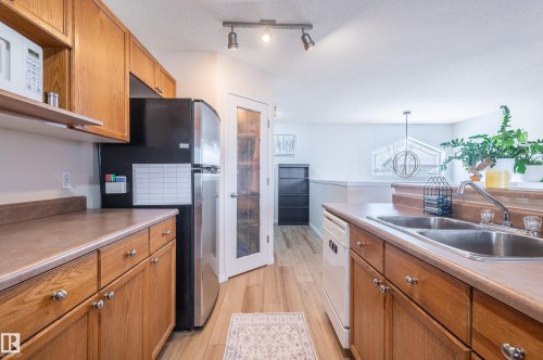 15722 141 Street Nw, Edmonton, AB - Indoor Photo Showing Kitchen With Double Sink