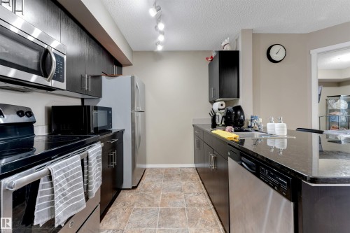 203 1510 Watt Drive, Edmonton, AB - Indoor Photo Showing Kitchen With Stainless Steel Kitchen
