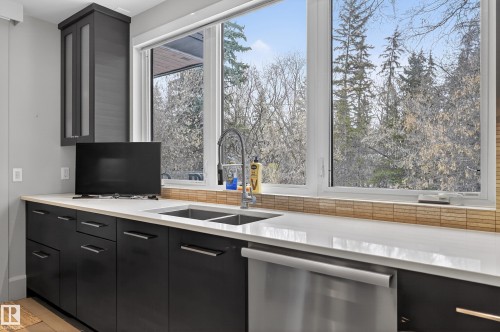 14374 Park Drive, Edmonton, AB - Indoor Photo Showing Kitchen With Double Sink
