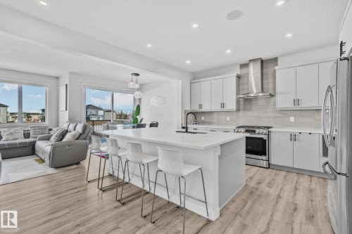 15816 29 Avenue, Edmonton, AB - Indoor Photo Showing Kitchen With Stainless Steel Kitchen With Upgraded Kitchen