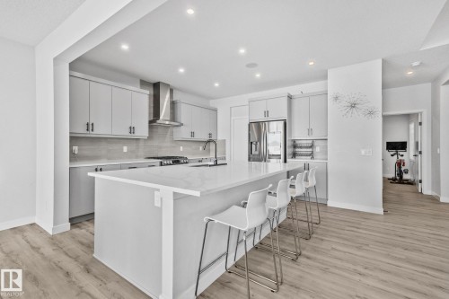 15816 29 Avenue, Edmonton, AB - Indoor Photo Showing Kitchen With Stainless Steel Kitchen With Upgraded Kitchen