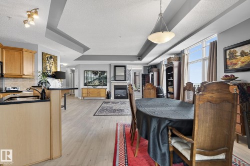 1703 9020 Jasper Avenue, Edmonton, AB - Indoor With Fireplace