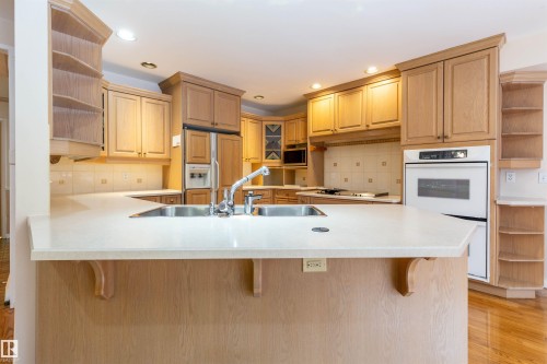 59 Quesnell Crescent, Edmonton, AB - Indoor Photo Showing Kitchen With Double Sink