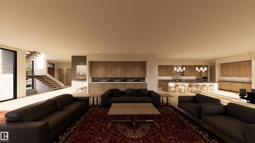 Lobby with recessed lighting - 9804 143 Street, Edmonton, AB - Indoor Photo Showing Living Room