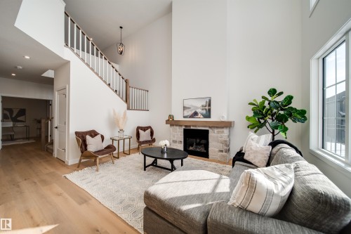 84 Chelles Wynd, St. Albert, AB - Indoor With Fireplace