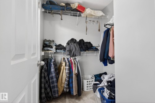 Walk in closet with light colored carpet - 60 1804 70 Street, Edmonton, AB - Indoor With Storage