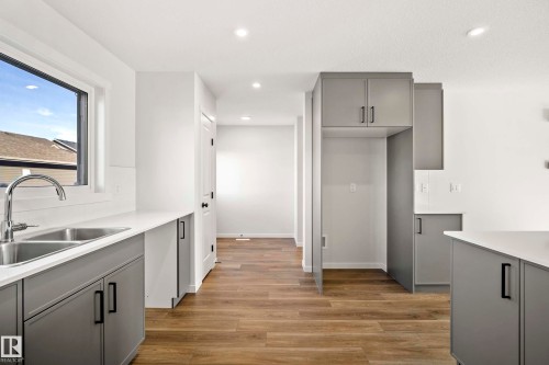 17666 69A Street, Edmonton, AB - Indoor Photo Showing Kitchen With Double Sink