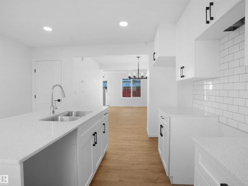 32 1009 Cy Becker Road, Edmonton, AB - Indoor Photo Showing Kitchen With Double Sink